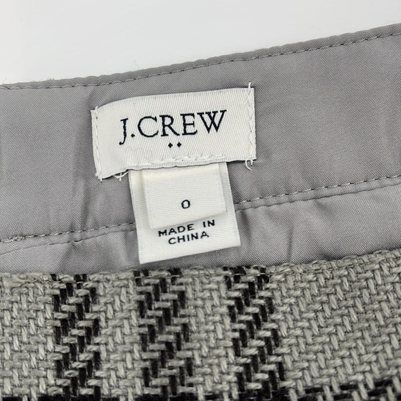 J.Crew Factory Gray Plaid Knitted Mini K2148 Skirt Style Size 0 - Picture 5 of 8